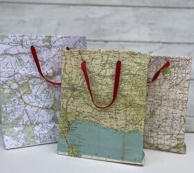 cmo hacer bolsas de regalo con viejos mapas de carreteras