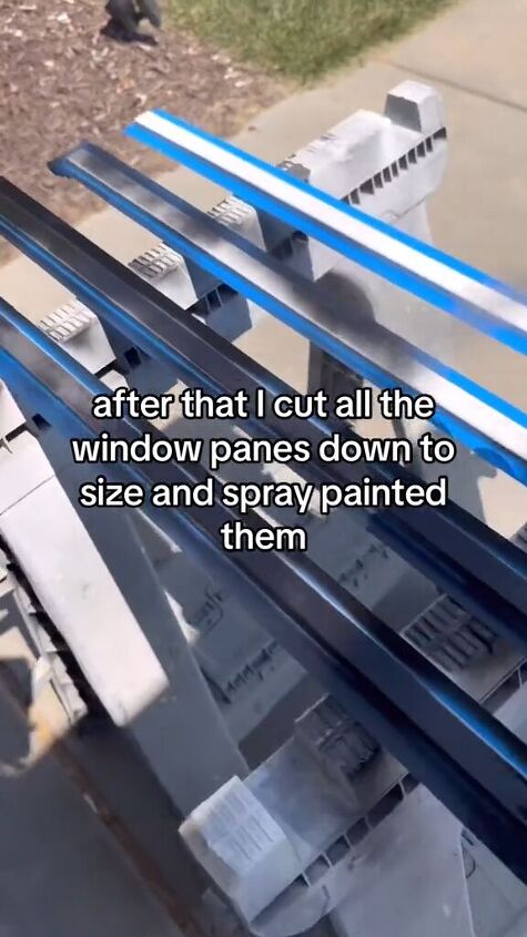 Spray-painting the faux panes