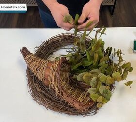 Craft a budget-friendly Thanksgiving cornucopia wreath