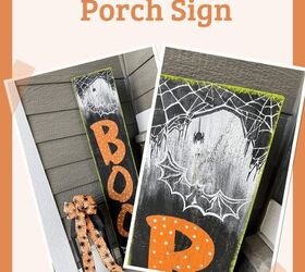 velas fantasma de halloween diy en dollar tree, DIY Halloween Porche Sign