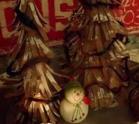 Brown paper bag Christmas trees