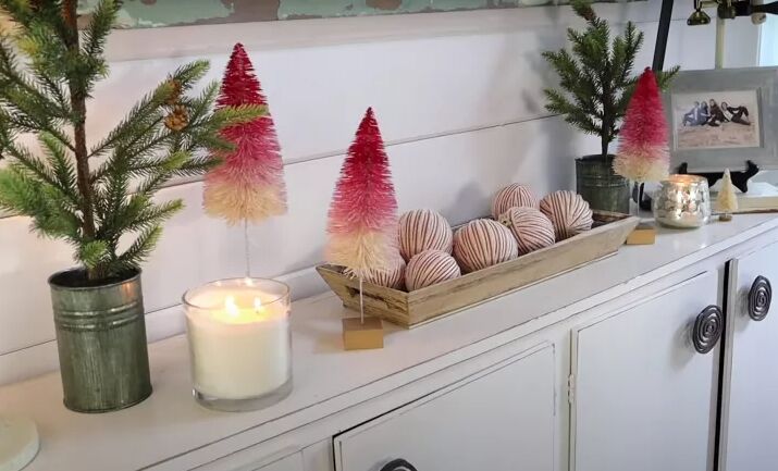 Ombre bottlebrush Christmas trees