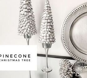 Silver pine cone Christmas trees