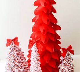 Ribbon Spool Christmas Trees - Upcycled DIY Tutorial