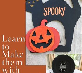 7 diy decoraciones de halloween con pintura y plantillas, Pintar y estarcido decoraciones de Halloween
