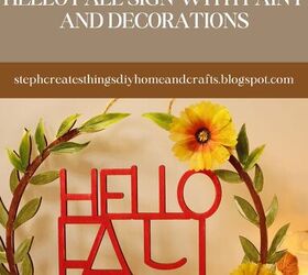 cmo transformar un cartel hello fall de madera con pintura y decoraciones, Pinterest pin mostrando pintado hola decoraci n de madera signo con el texto