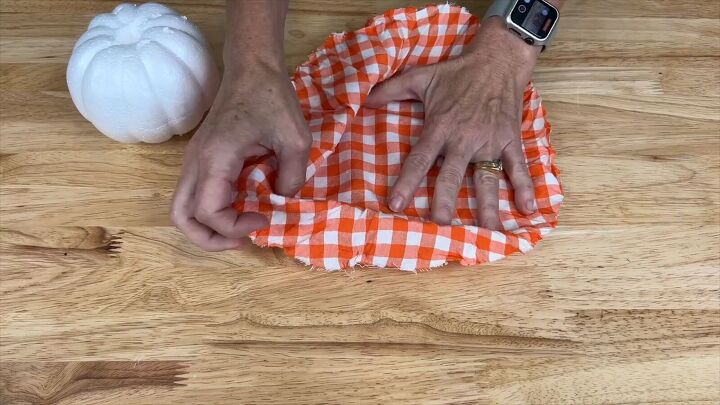Fall Crafts: How to Make a Beautiful Fabric Pumpkin and Plunger Tree ...
