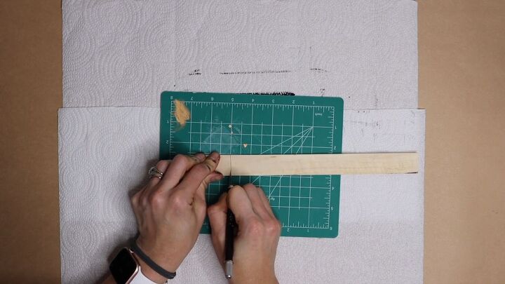 Cut a wood stick stirrer