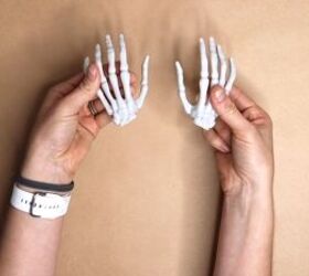 Skeleton hand wall decor for Halloween