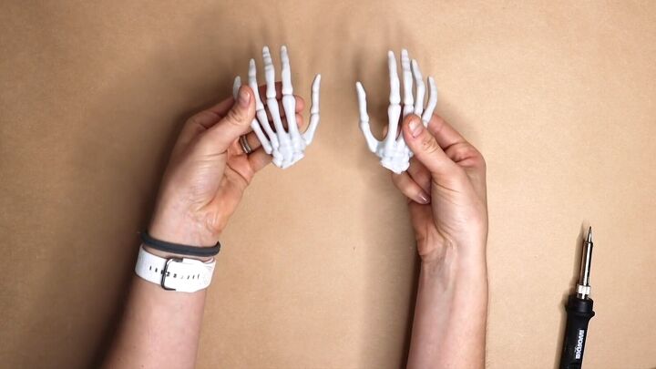 Skeleton hand wall decor for Halloween