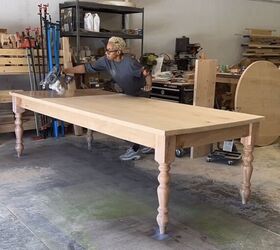 Applying finish to the table