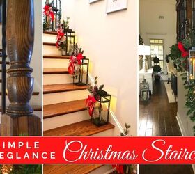Decorar las escaleras con guirnaldas navideñas y farolillos