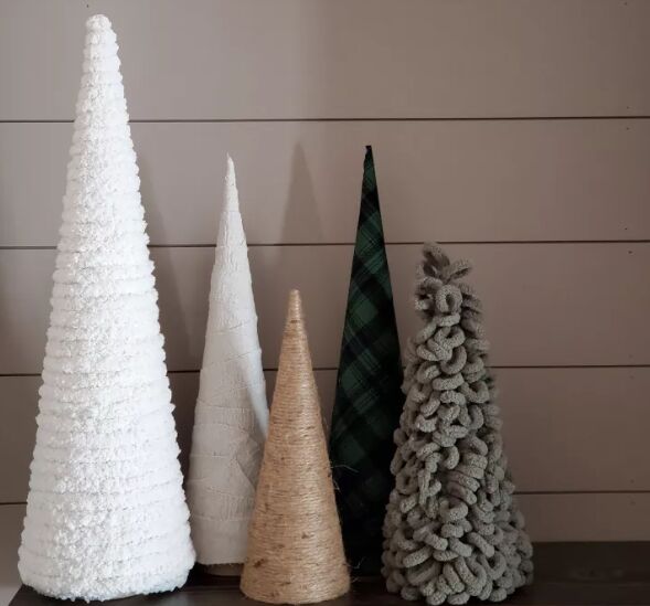 Paper cone Christmas trees