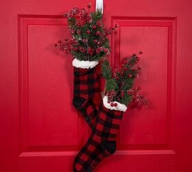 How to Make a Christmas Stocking Door Hanger in 3 Easy Steps