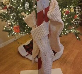 No Fireplace? Here's How to Make a DIY Stocking Holder Stand