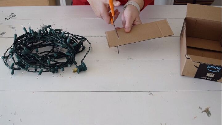 Cutting the cardboard flap