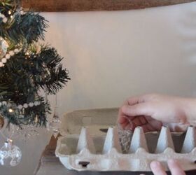 Storing breakable Christmas ornaments in an egg carton