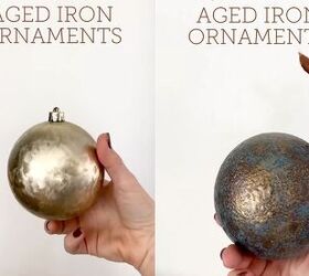 DIY vintage ornaments before and after