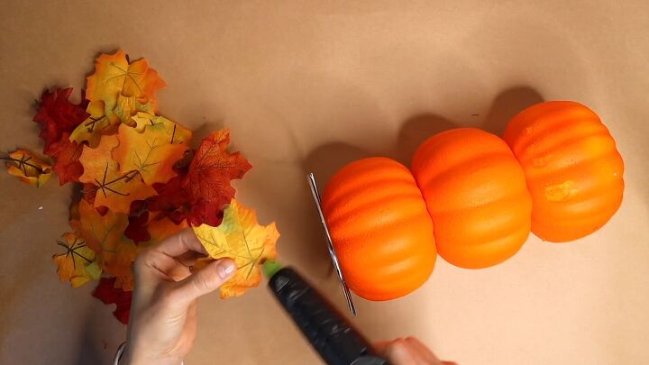 Simple foam pumpkin craft for autumn home decor