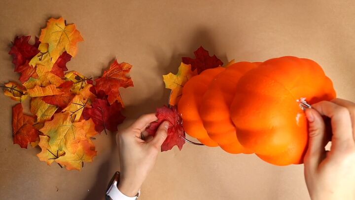 Creating a beautiful fall centerpiece with Dollar store items