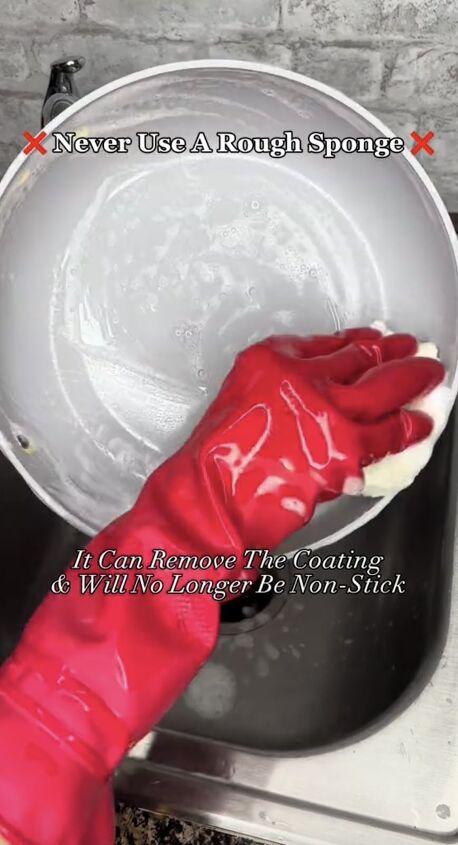 Cleaning with dish soap and a soft sponge