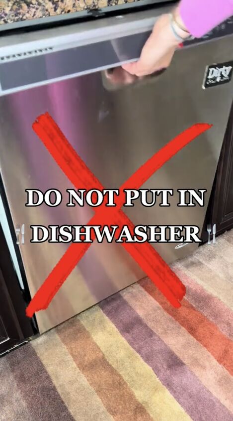 Don't put rough scrubbers in the dishwasher