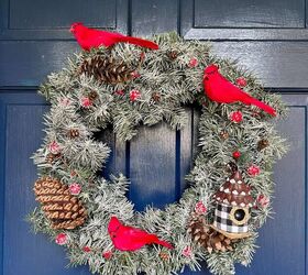 guirnalda maravillosa del invierno para la puerta delantera o dar como regalo, C mo hacer una corona de invierno