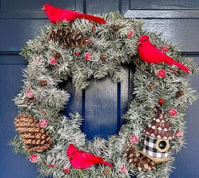 guirnalda maravillosa del invierno para la puerta delantera o dar como regalo, Guirnalda del invierno DIY