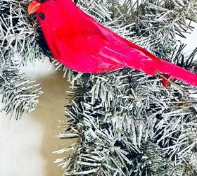 guirnalda maravillosa del invierno para la puerta delantera o dar como regalo, Adhiera un Cardenal a la Corona