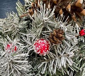 guirnalda maravillosa del invierno para la puerta delantera o dar como regalo, Corona de invierno con conos de pino peque os