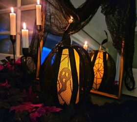 cmo hacer un espectacular farol de calabaza con papel, Fantasma en el farol de calabaza