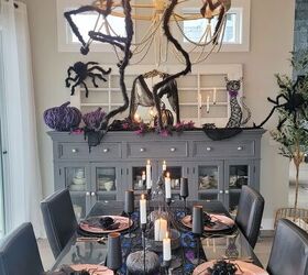 cmo hacer un espectacular farol de calabaza con papel, Halloween negro tablescape