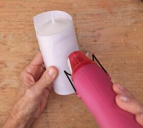 Using a heat gun on the candle