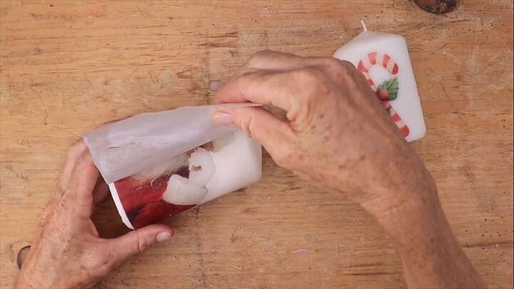 Peeling off the wax paper