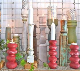 Furniture leg candlesticks
