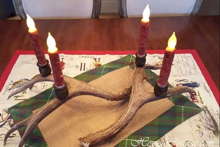 Deer antler candle centerpiece