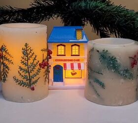 Decorated battery-operated candles