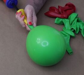 Blowing up balloons with a pump