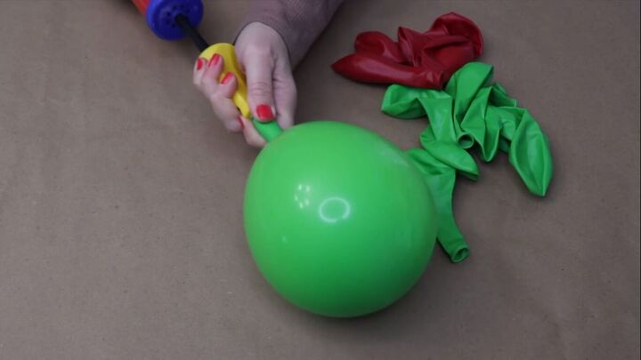 Blowing up balloons with a pump