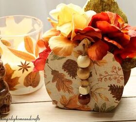 diy calabaza de madera decoracin floral de otoo con un toque de decoupage