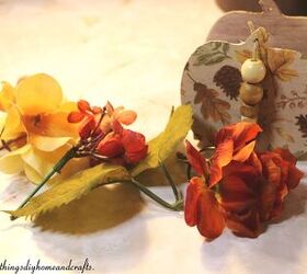 diy calabaza de madera decoracin floral de otoo con un toque de decoupage