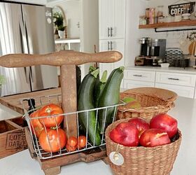 jardn hod vegetal de piezas reutilizadas, cesta de jard n con verduras