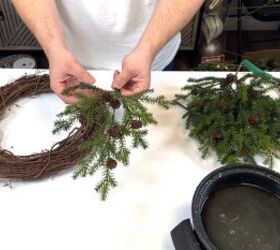 Fluffing out the pine stems