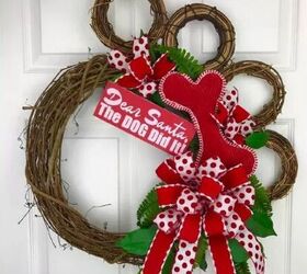 DIY dog paw wreath