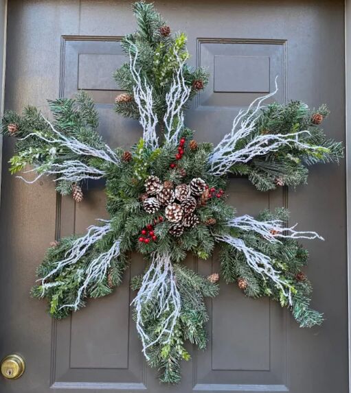 DIY snowflake wreath