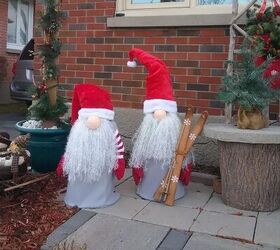 DIY outdoor Christmas gnomes