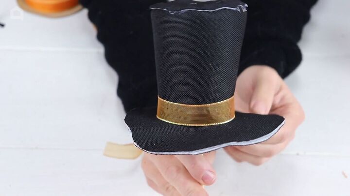 Wrap the hat with ribbon