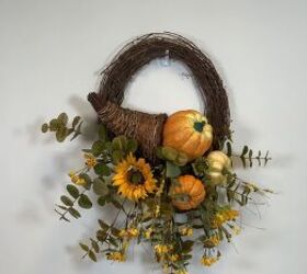 How to create a DIY cornucopia wreath for Thanksgiving