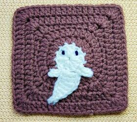 Boo The Crochet Fantasma Sólido Granny Square Posavasos
