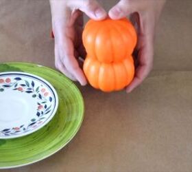 Fall home decor with dollar store pumpkins
